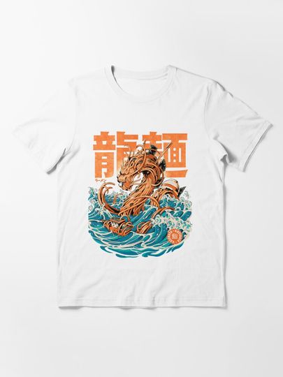 Black Great Ramen Dragon off Kanagawa T-Shirt