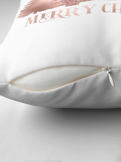 Rose gold Pink Merry Christmas  Pillow