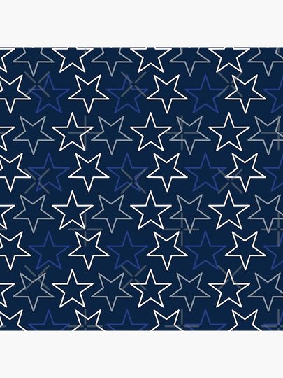 Dallas Cowboys Pattern, Navy Background Pillow, Gift for Fan