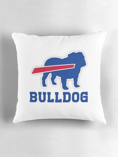 Buffalo Bills English Bulldog Pillow