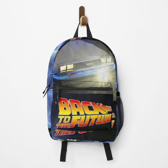 Back To The Future Delorean time jump Backpack
