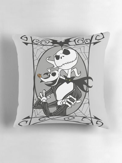 Jack Skellington and Zero - The Nightmare Before Christmas Pillow
