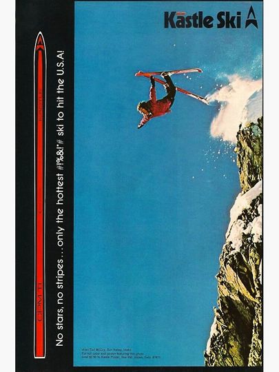 Kastle ski ad Premium Matte Vertical Poster