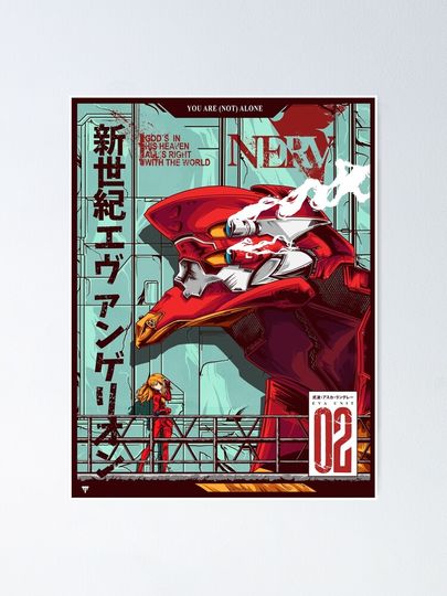 Evangelion - EVA 02 Color Poster Poster