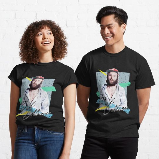Retro 80s Phil Collins Aesthetic Fan Art Design Classic T-Shirt