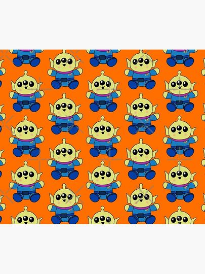 Green Toy Alien Plush Throw Blanket