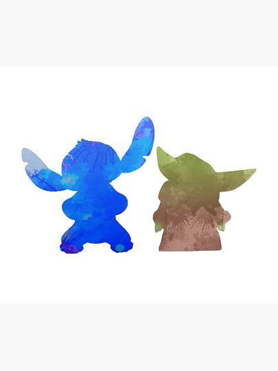 Alien and Baby Inspired Silhouette Throw Blanket