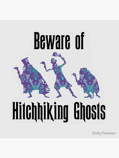 Hitchhiking Ghosts - Haunted Mansion Inspired Pillow