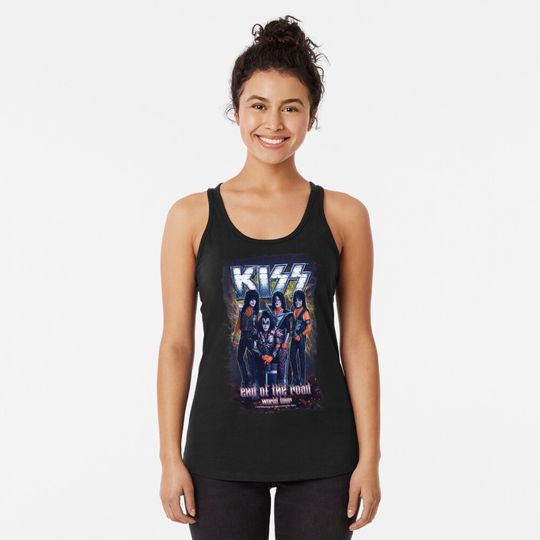 KISS Band-End of the Road World Tour Racerback Tank Top