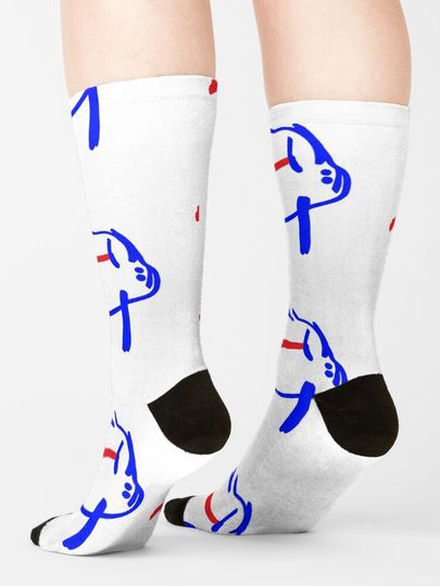 Josh Allen Drawing Socks, Gift For Fan