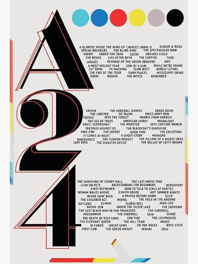 A24 Film Poster Poster