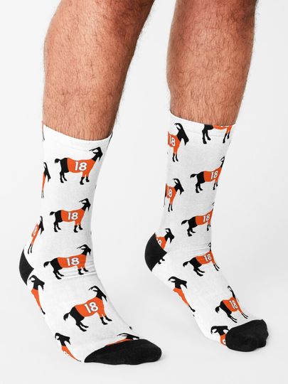 Peyton Manning GOAT Socks, Gift For Fan