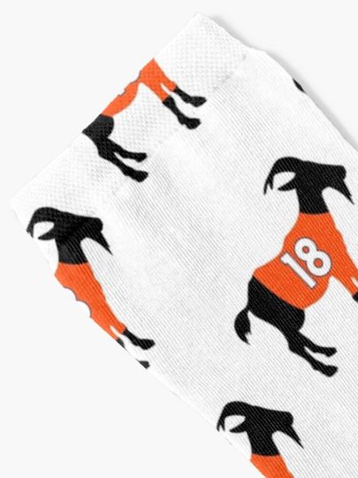 Peyton Manning GOAT Socks, Gift For Fan