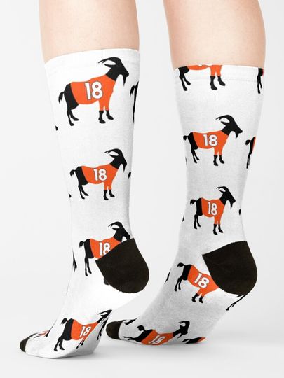 Peyton Manning GOAT Socks, Gift For Fan