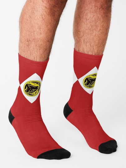 MMPR Red Ranger With Coin Socks