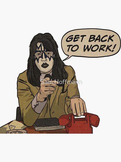 Rock Band - Get Back To Work Sticker
