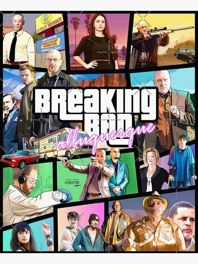 breaking bad Albuquerque custom GTA art Poster