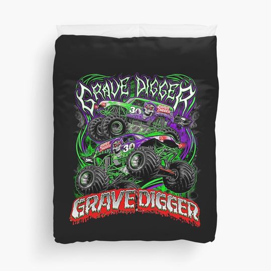 Monster jam grave digger monster truck Art Fans Duvet Cover