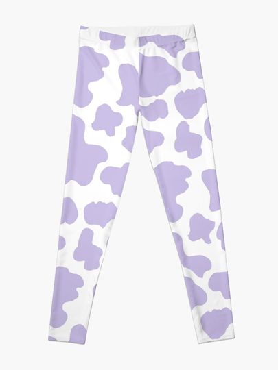 Pastel purple cow print aesthetic  pattern  Leggings