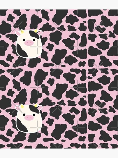Pink Cow Print with Connor the Cow Squishmallow Backpack