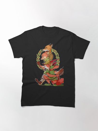 Robin Hood Fox Cartoon Classic T-Shirt