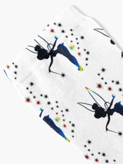 Rainbow Tinkerbell Sillhouette Socks
