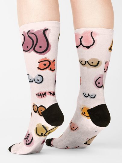 Boobies Watercolor Socks