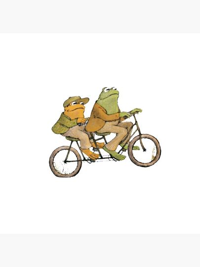 Frog and Toad go bicycling Pin Button