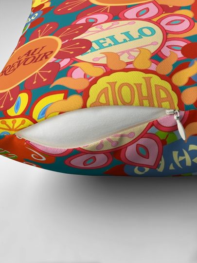 It's a Small World Flowers (original) Pillow