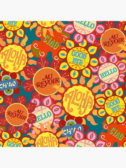 It's a Small World Flowers (original) Pillow