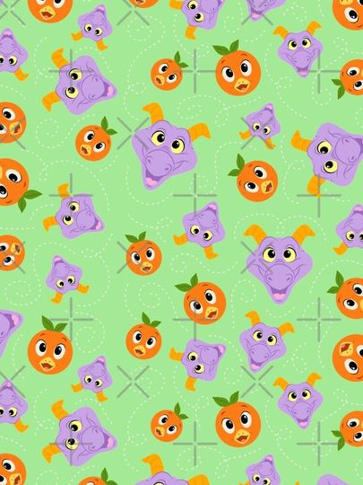 Festival Fresh - Figment and orange bird (green) iPhone Case