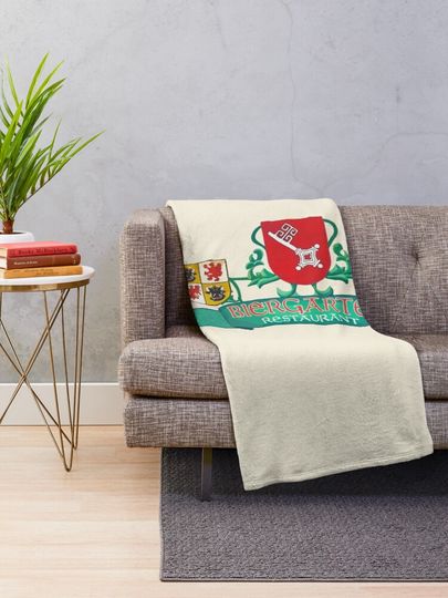 Biergarten Restaurant Throw Blanket