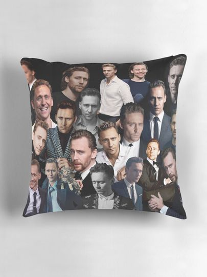 Tom Hiddleston Sexy Collage  Pillow