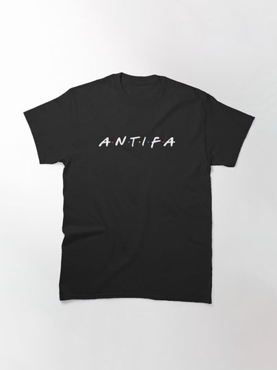 Bold Antifa White Text Classic T-Shirt