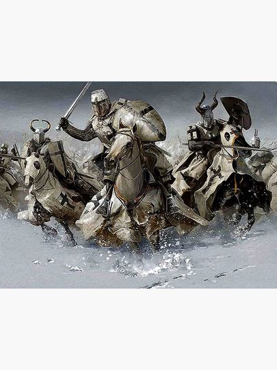 Teutonic Knights crusading in Winter Premium Matte Vertical Poster