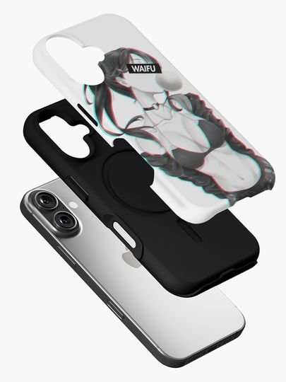 Cute anime girl waifu material iPhone Case