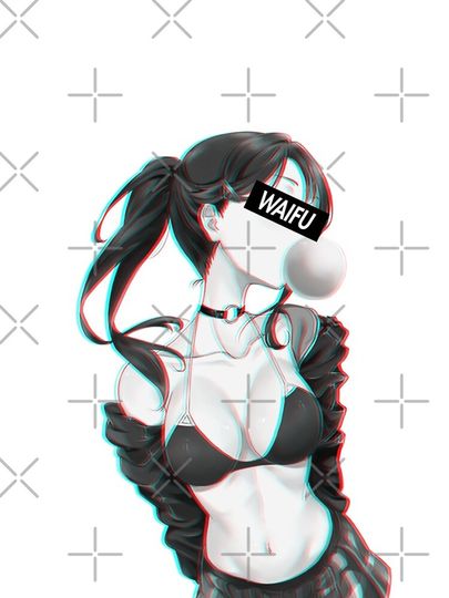Cute anime girl waifu material iPhone Case