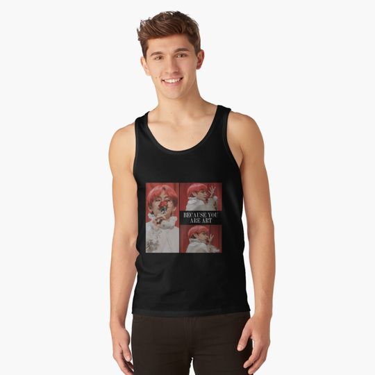 Taehyung red rose aesthetic - because you are art Tank Top