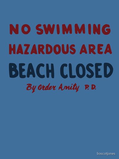 Jaws No Swimming Sign Hoodie