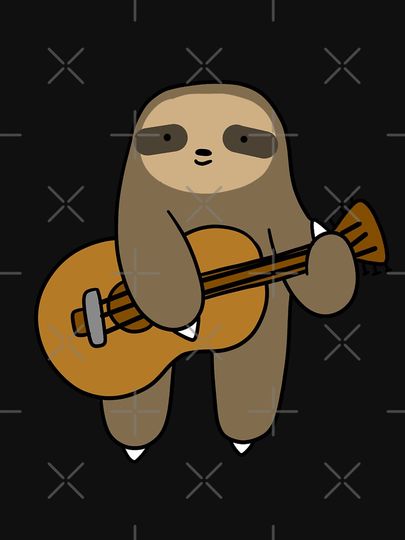 Guitar Sloth Racerback Tank Top