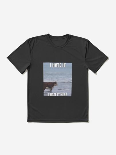 I hate it here cow meme Active T-Shirt