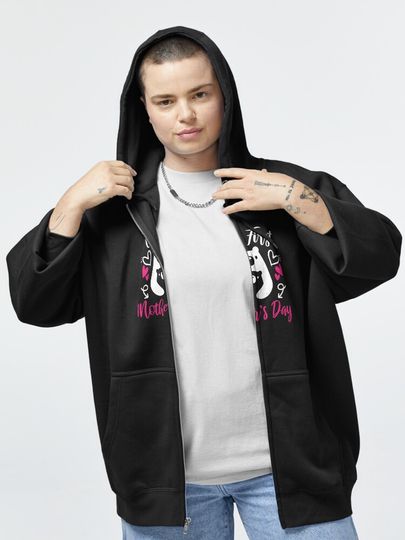 Mother's Day Gift, Our First Mother's Day Zipped Hoodie