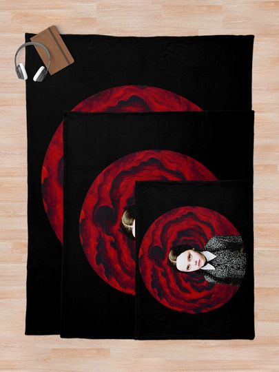 Wednesday Addams Hellscape: Happy at Home...icons Throw Blanket