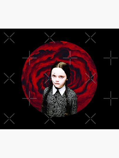 Wednesday Addams Hellscape: Happy at Home...icons Throw Blanket