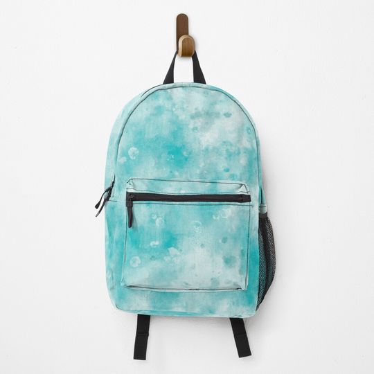 Pretty Baby Blue Tye Dye Water Color Summer Abstract Pattern Backpack