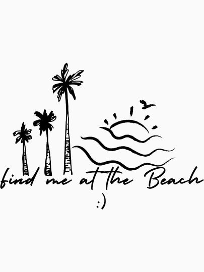 Find me at the beach  Racerback Tank Top