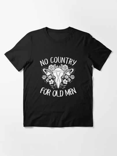 Uterus Feminist Women Rights T-Shirt, No Country For Old Men Old Movie Classic T-Shirt, Movie Inspired Shirt, Summer Cotton Short Sleeved T-shirt, Gift for Fans