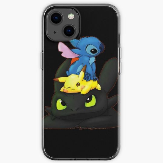 Chibi Stitch Pi-ka & Toothless iPhone Case