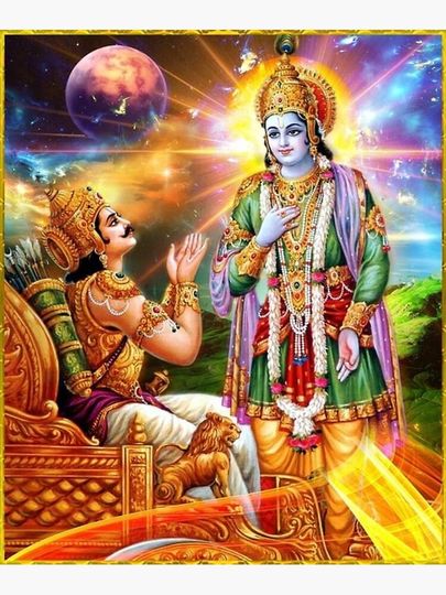 Krishna and Arjuna Canvas