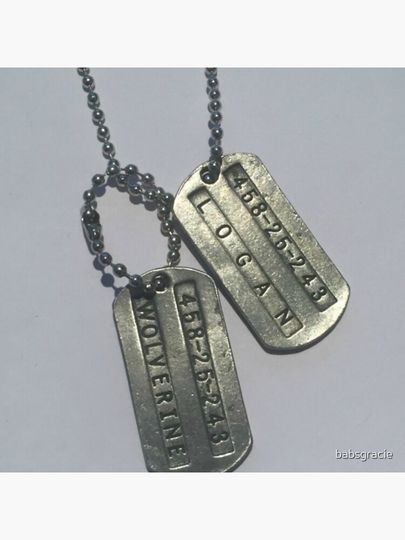 xmen logan dogtag Pillow